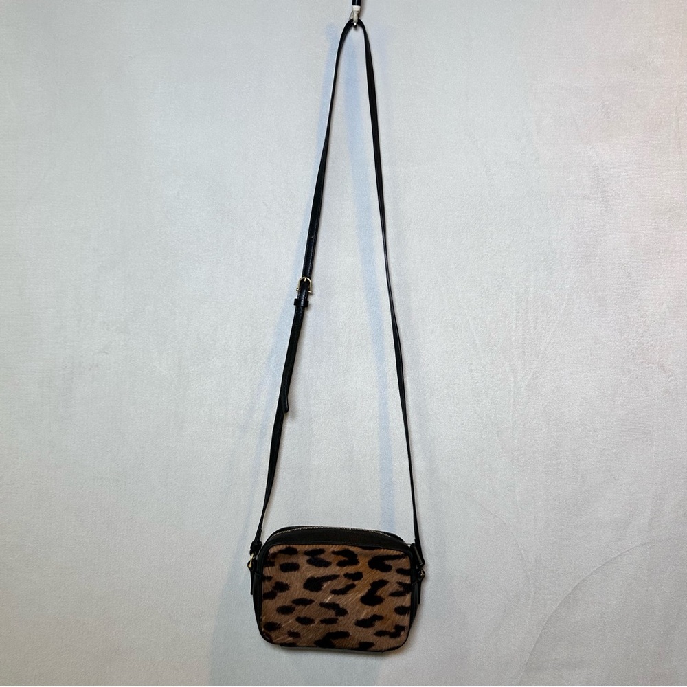 Aritzia Auxiliary Leopard Print Pony Hair Haircalf Crossbody Bag Genuine Leather - Picture 2 of 16